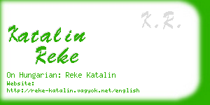 katalin reke business card